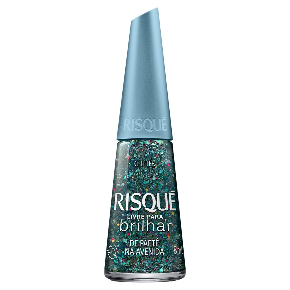 Esmalte Risqué Glitter de Paetê na Avenida Avulso 8ml Esmalte Risqué Glitter de Paetê na Avenida Avulso 8ml