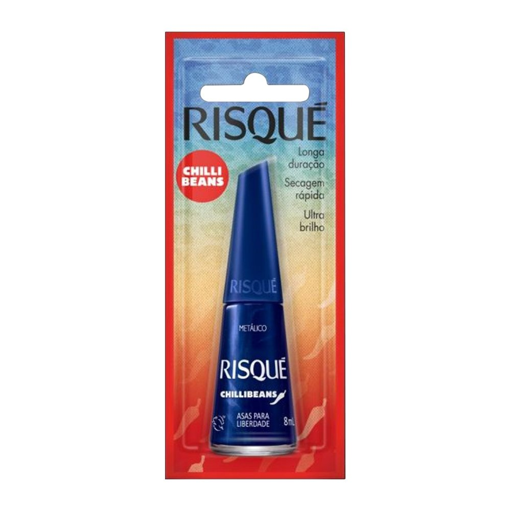Esmalte Risqué Metálico Asas Para a Liberdade Chilli Beans Blister 8ml Esmalte Risqué Metálico Asas Para a Liberdade Chilli Beans Blister 8ml