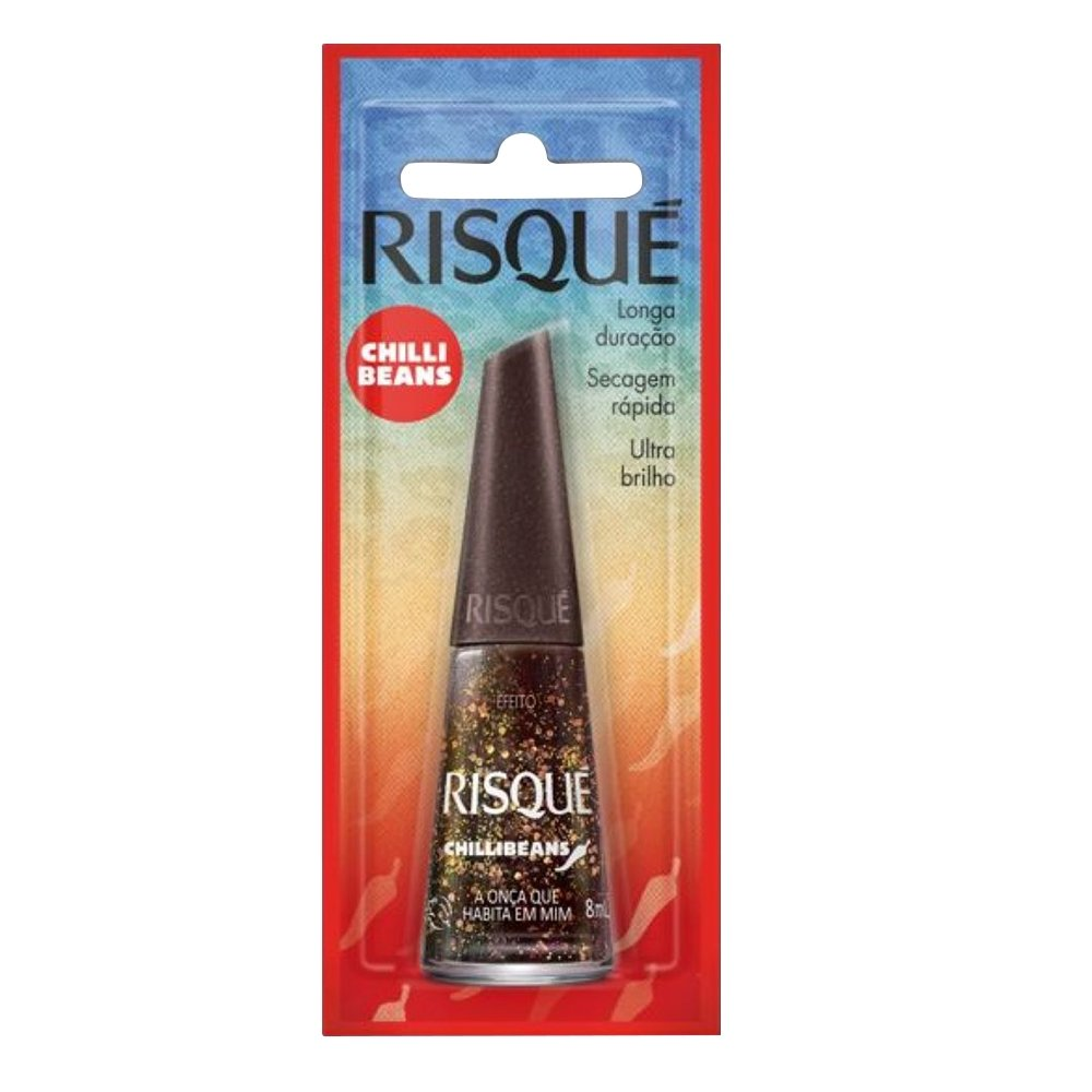 Esmalte Risqué Glitter A Onça Que Habita em Mim Chilli Beans Blister 8ml Esmalte Risqué Glitter A Onça Que Habita em Mim Chilli Beans Blister 8ml