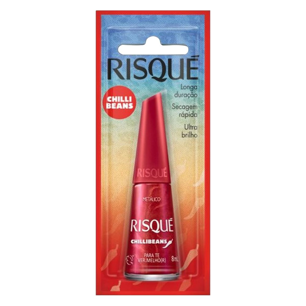 Esmalte Risqué Metálico Pra Te Vermelhor Chilli Beans Blister 8ml Esmalte Risqué Metálico Pra Te Vermelhor Chilli Beans Blister 8ml