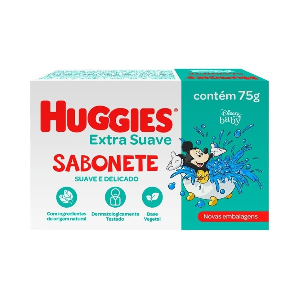 Sabonete em Barra Huggies Suave 75g Embalagem com 12 Unidades Sabonete em Barra Huggies Suave 75g Embalagem com 12 Unidades