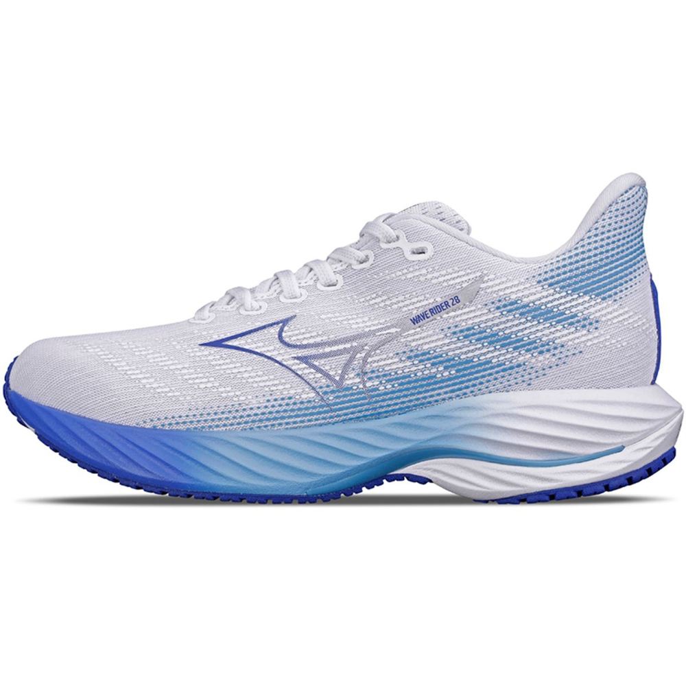 Tênis de Corrida Feminino Mizuno Wave Rider 28 39 Branco Tênis de Corrida Feminino Mizuno Wave Rider 28 39 Branco