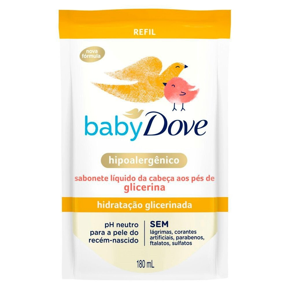 Sabonete Líquido Dove Baby Hidratação Glicerinada Refil 180ml Sabonete Líquido Dove Baby Hidratação Glicerinada Refil 180ml