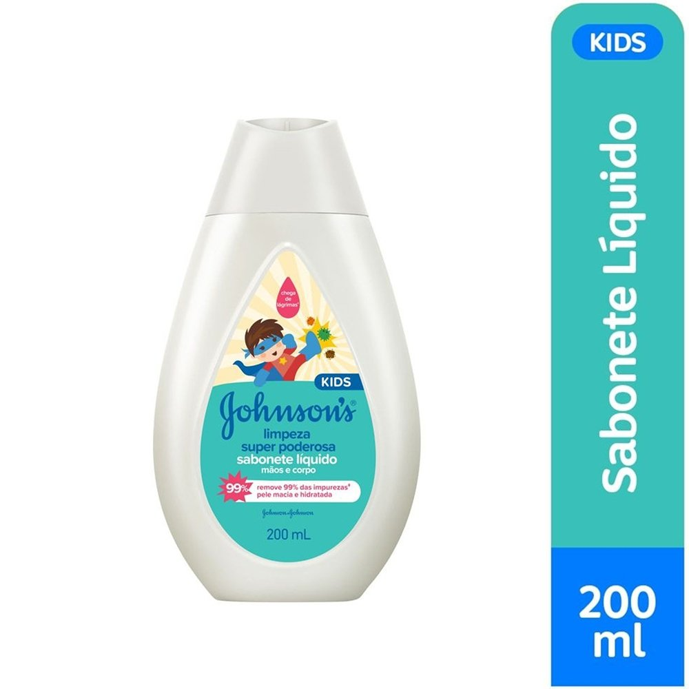 Sabonete Líquido Johnson's Kids Limpeza Super Poderosa 200ml Sabonete Líquido Johnson's Kids Limpeza Super Poderosa 200ml