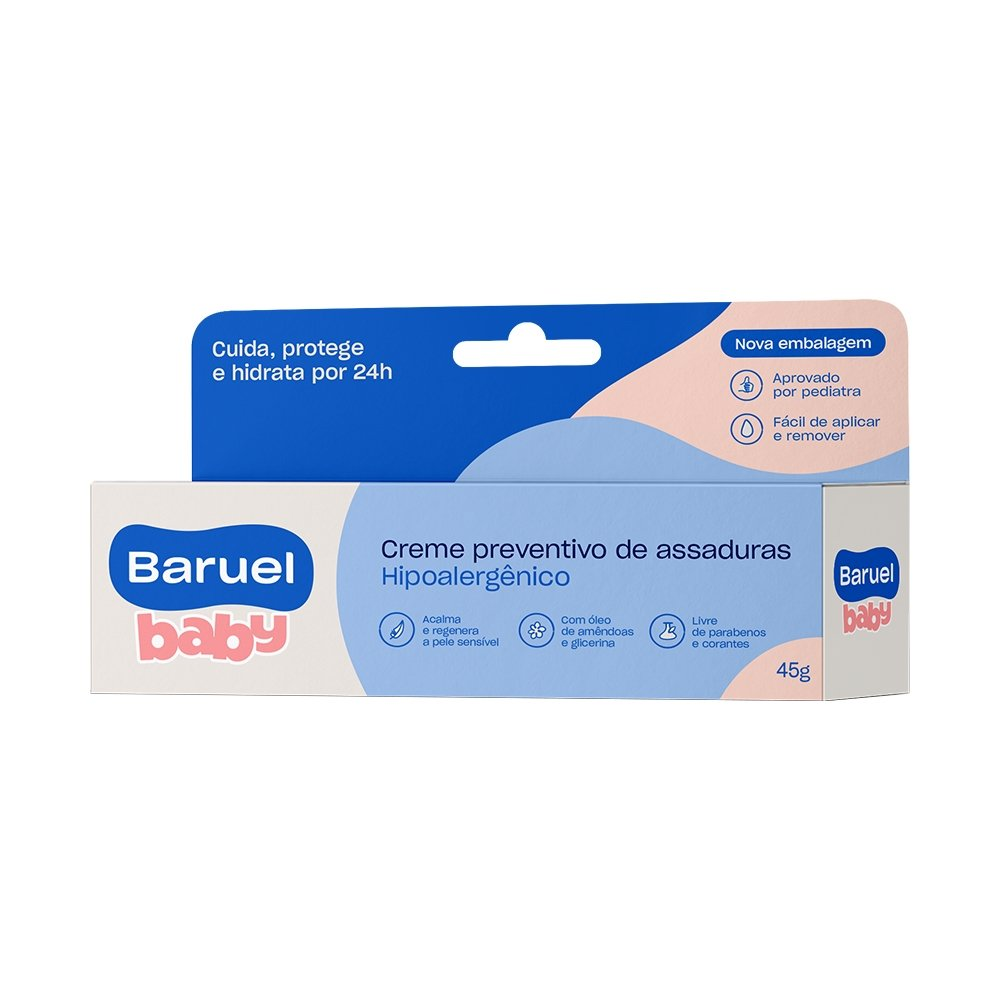 Creme Preventivo de Assaduras Baruel Baby 45g - Embalagem com 6 Unidades Creme Preventivo de Assaduras Baruel Baby 45g - Embalagem com 6 Unidades