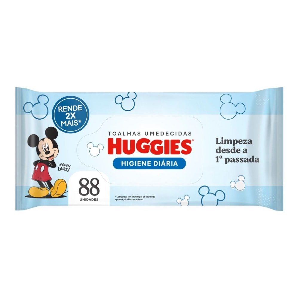 Lenços Umedecidos Huggies Higiene Diária - Pacote com 88 Unidades Lenços Umedecidos Huggies Higiene Diária - Pacote com 88 Unidades
