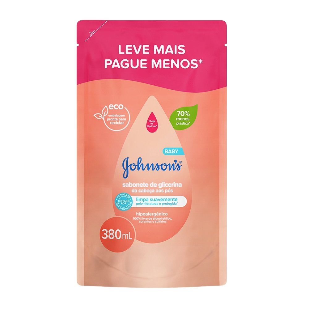 Sabonete Líquido Johnson's Baby Refil Cabeça aos Pés 380ml Sabonete Líquido Johnson's Baby Refil Cabeça aos Pés 380ml