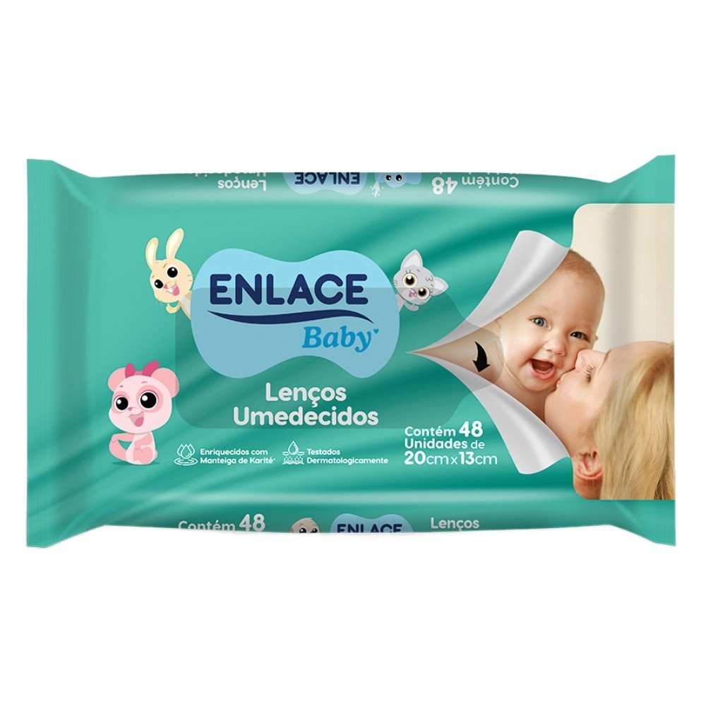 Lenços Umedecidos Enlace - Pacote com 48 Lenços Lenços Umedecidos Enlace - Pacote com 48 Lenços