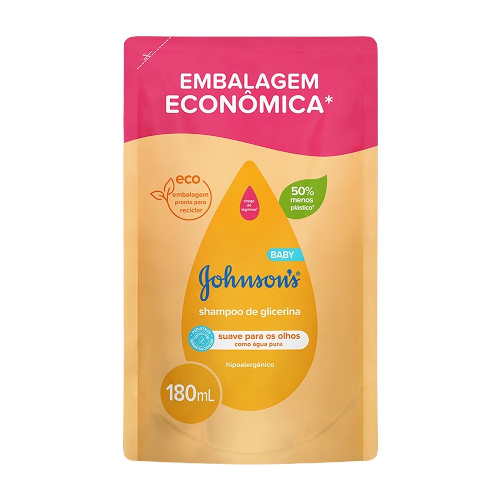 Shampoo Johnson Baby Regular Glicerina Refil 180ml Shampoo Johnson Baby Regular Glicerina Refil 180ml
