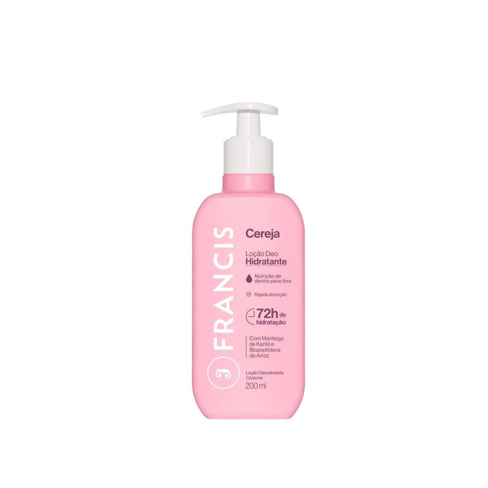 Hidratante Francis Cereja Rosa 200ml Hidratante Francis Cereja Rosa 200ml