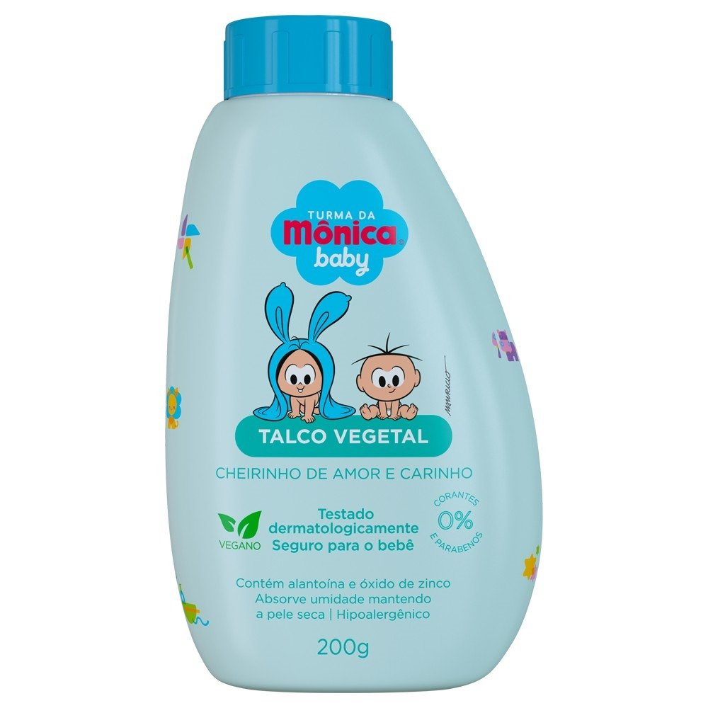Talco Vegetal Turma da Mônica Baby Cheirinho de Amor e Carinho 200g Talco Vegetal Turma da Mônica Baby Cheirinho de Amor e Carinho 200g