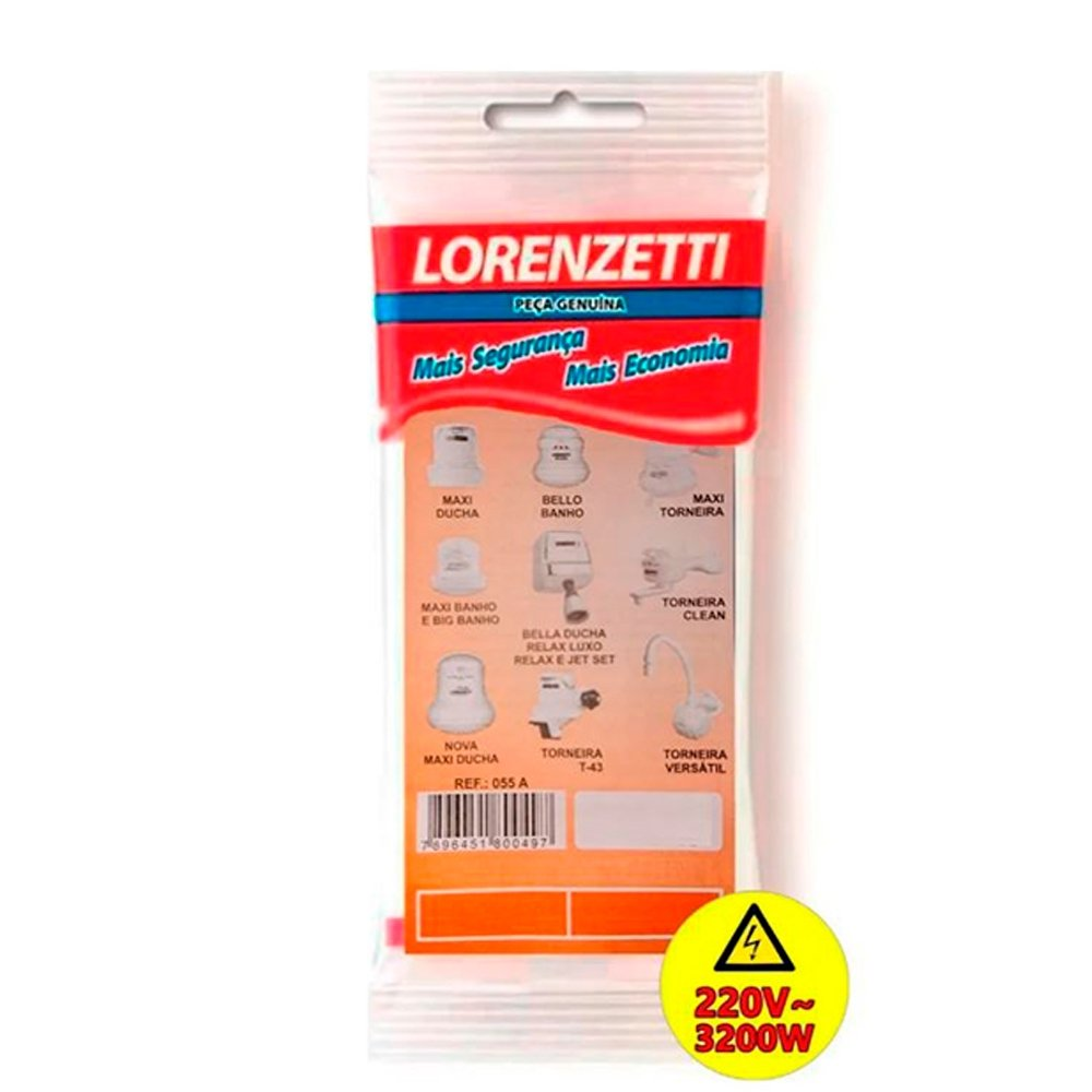 Resistência Chuveiro Lorenzetti Maxi 3T 3200W Resistência Chuveiro Lorenzetti Maxi 3T 3200W