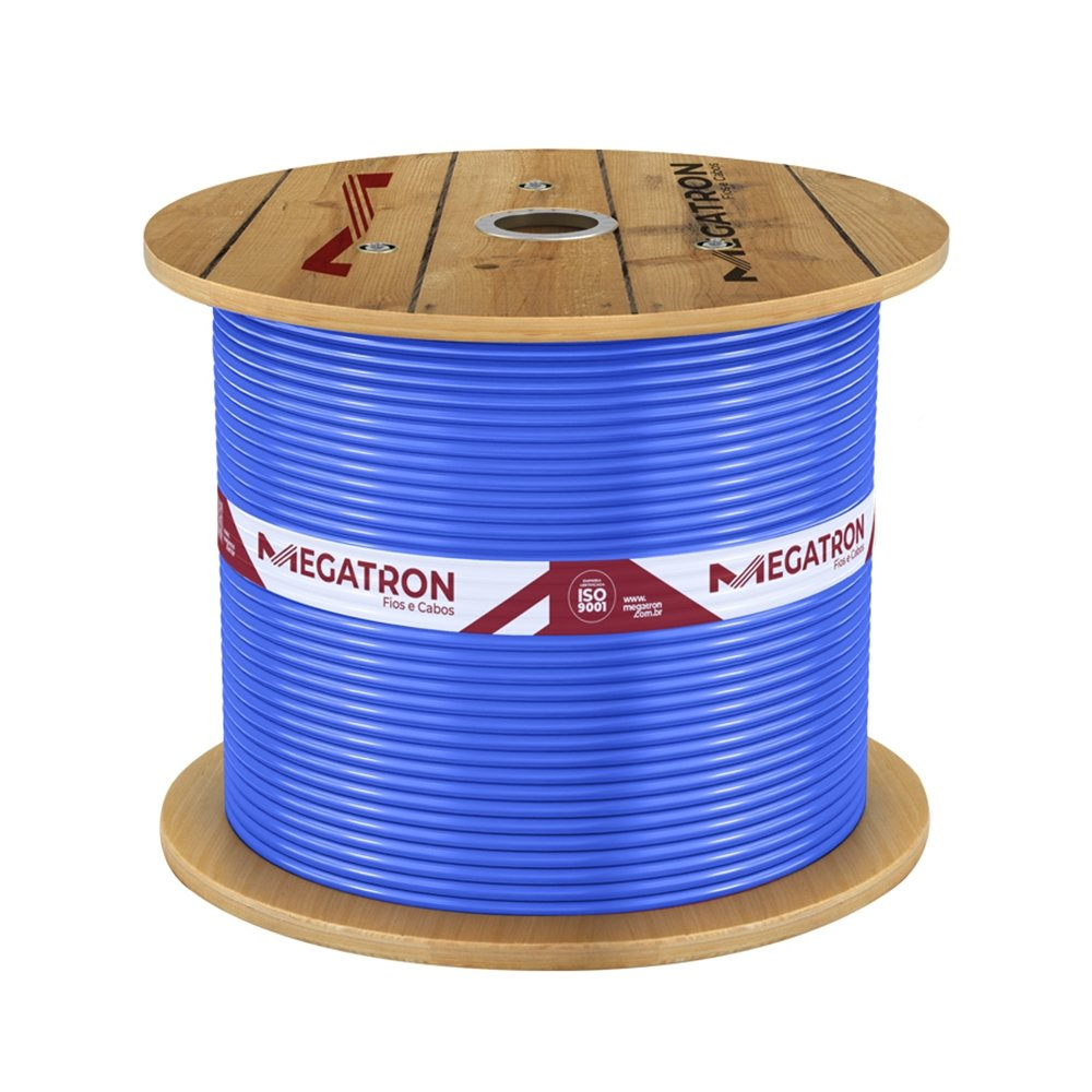 Cabo Flexível Megatron 1,5mm x 1400m Bobina 750V Azul Cabo Flexível Megatron 1,5mm x 1400m Bobina 750V Azul