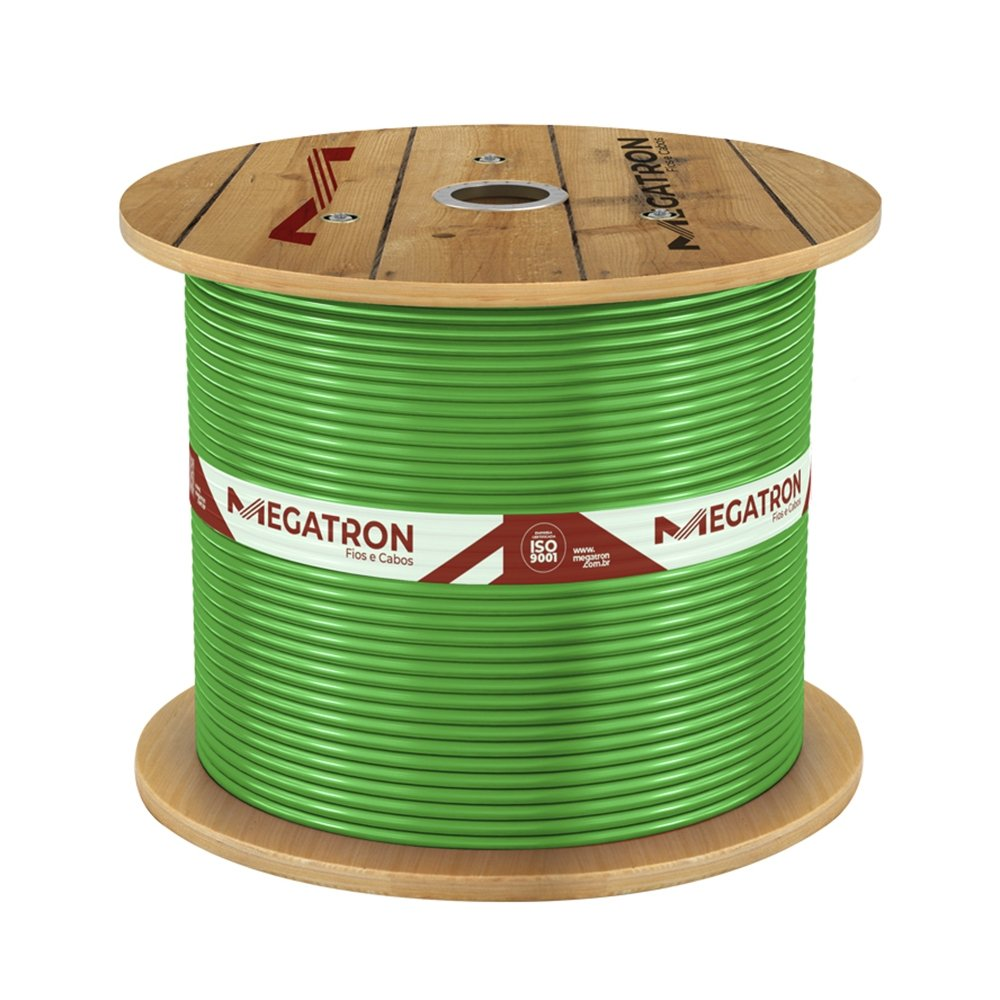 Cabo Flexível Megatron 4MMx800M Bobina 750V Verde