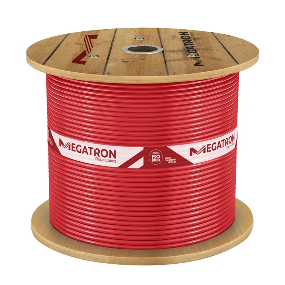 Cabo Flexível Megatron 4MMx800M Bobina 750V Vermelho Cabo Flexível Megatron 4MMx800M Bobina 750V Vermelho