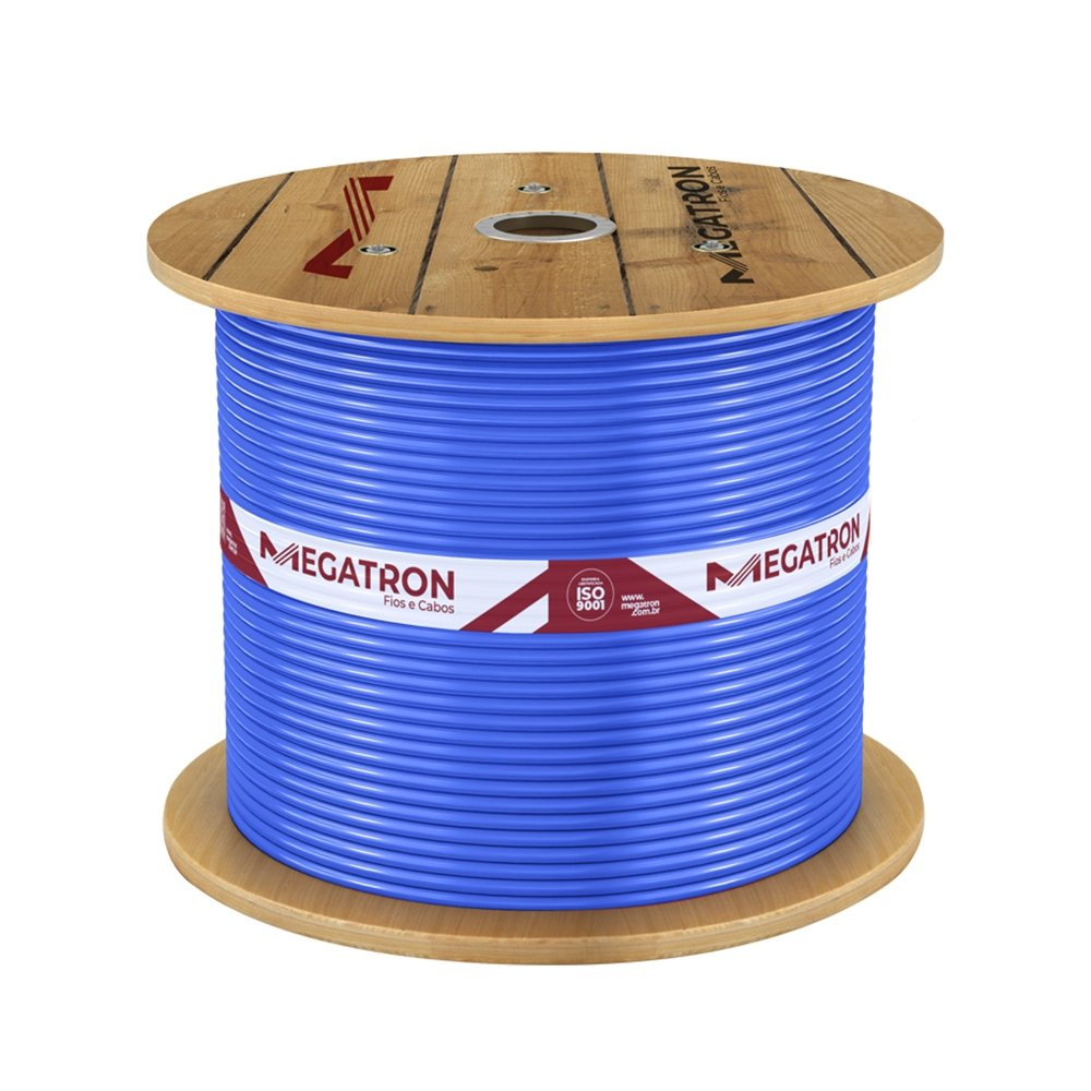 Cabo Flexível Megatron 6MMx500M Bobina 750V Azul