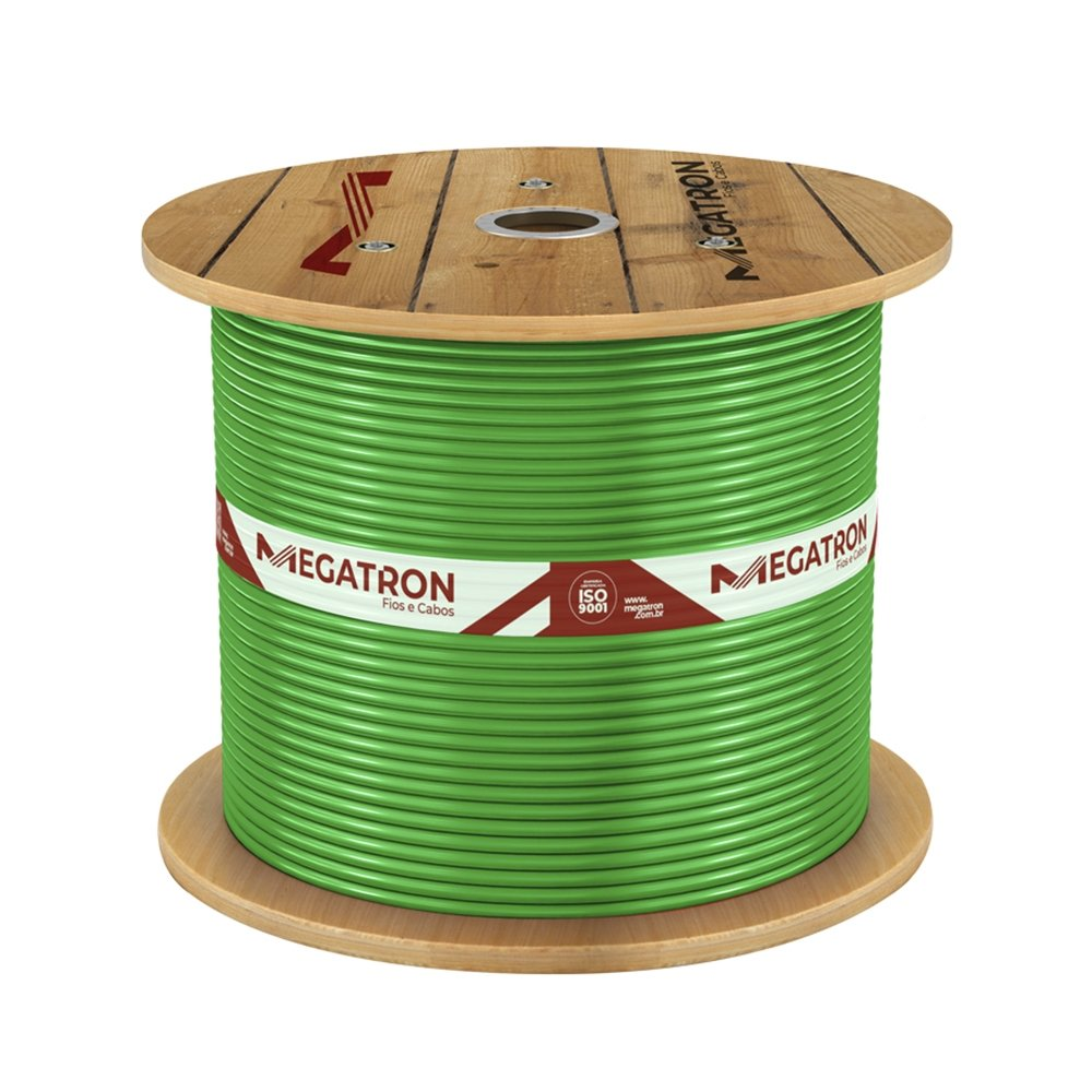 Cabo Flexível Megatron 6MMx500M Bobina 750V Verde Cabo Flexível Megatron 6MMx500M Bobina 750V Verde
