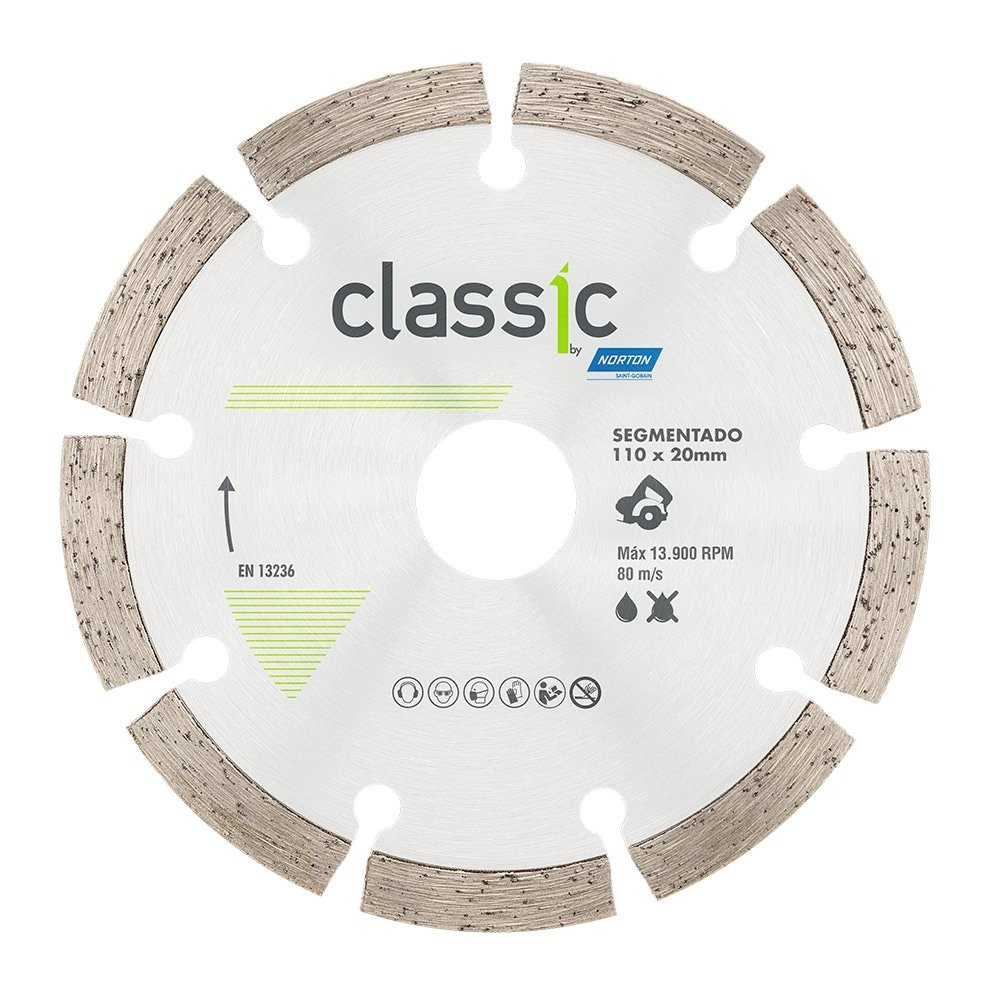 Disco de Corte Norton Diamantado Classic Segmentado 110x20mm