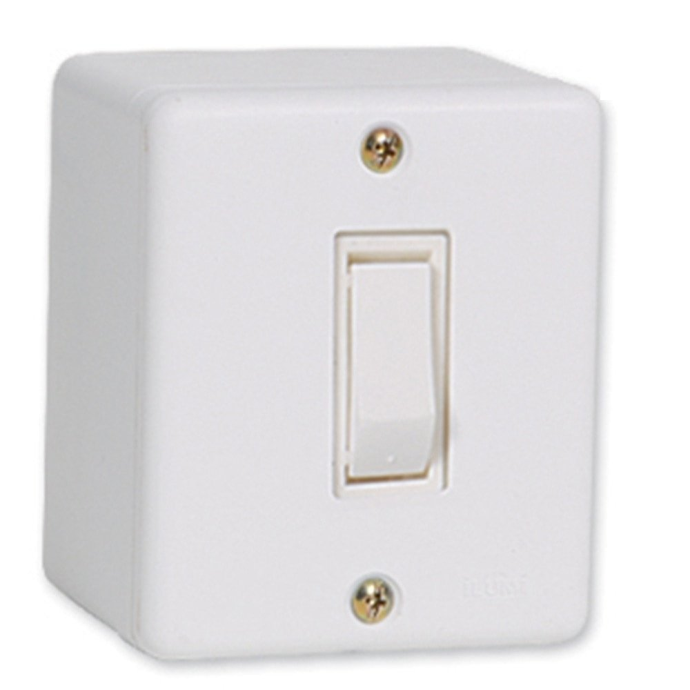 Interruptor Ilumi Sobrepor 1 Tecla Simples Branca 6A 250V Interruptor Ilumi Sobrepor 1 Tecla Simples Branca 6A 250V