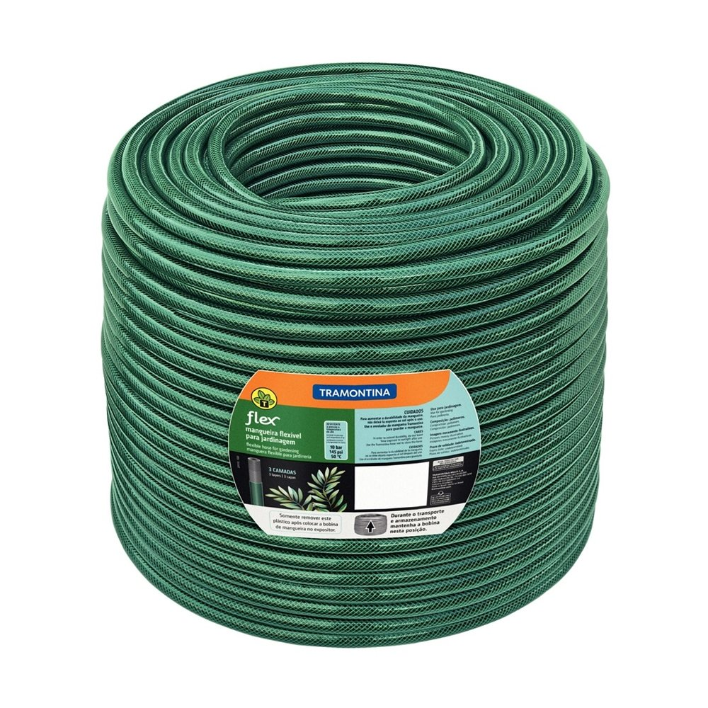 Mangueira para Jardim Tramontina Flex Verde sem Engate 1/2P 200m Mangueira para Jardim Tramontina Flex Verde sem Engate 1/2P 200m