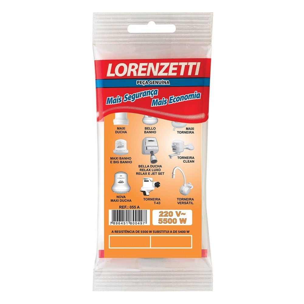 Resistência para Chuveiro Lorenzetti Maxi 3T 5500W Resistência para Chuveiro Lorenzetti Maxi 3T 5500W