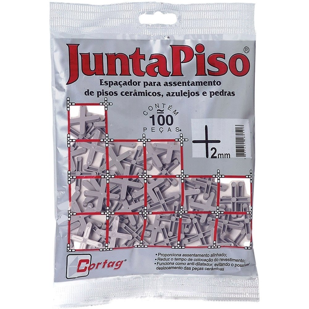 Espaçador Cortag Juntapiso 2mm - Embalagem com 100 Unidades Espaçador Cortag Juntapiso 2mm - Embalagem com 100 Unidades