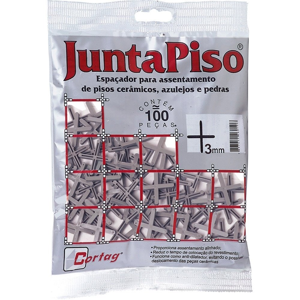 Espaçador Cortag Juntapiso 3mm -Embalagem com 100 Unidades Espaçador Cortag Juntapiso 3mm -Embalagem com 100 Unidades