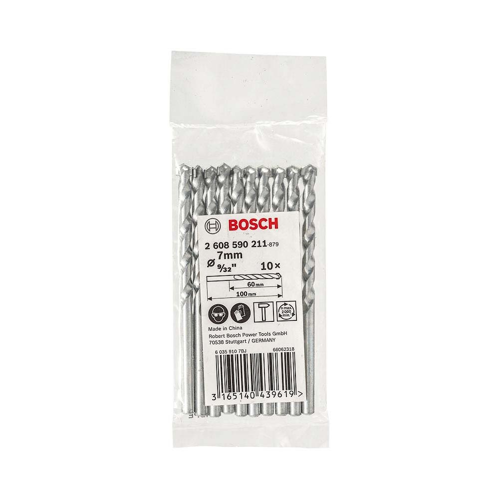 Broca Concreto Bosch Impact 7mm Embalagem com 10 Unidades Broca Concreto Bosch Impact 7mm Embalagem com 10 Unidades