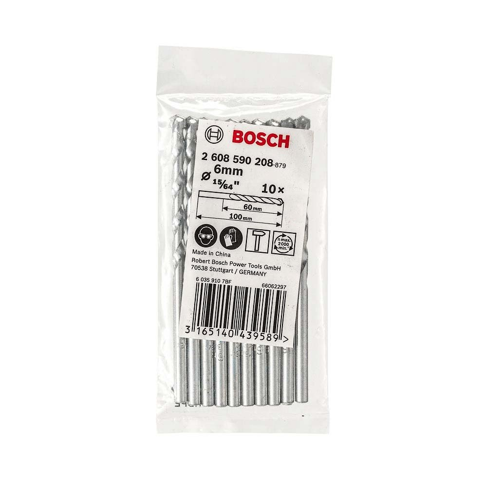 Broca Concreto Bosch Impact 6mm Embalagem com 10 Unidades Broca Concreto Bosch Impact 6mm Embalagem com 10 Unidades