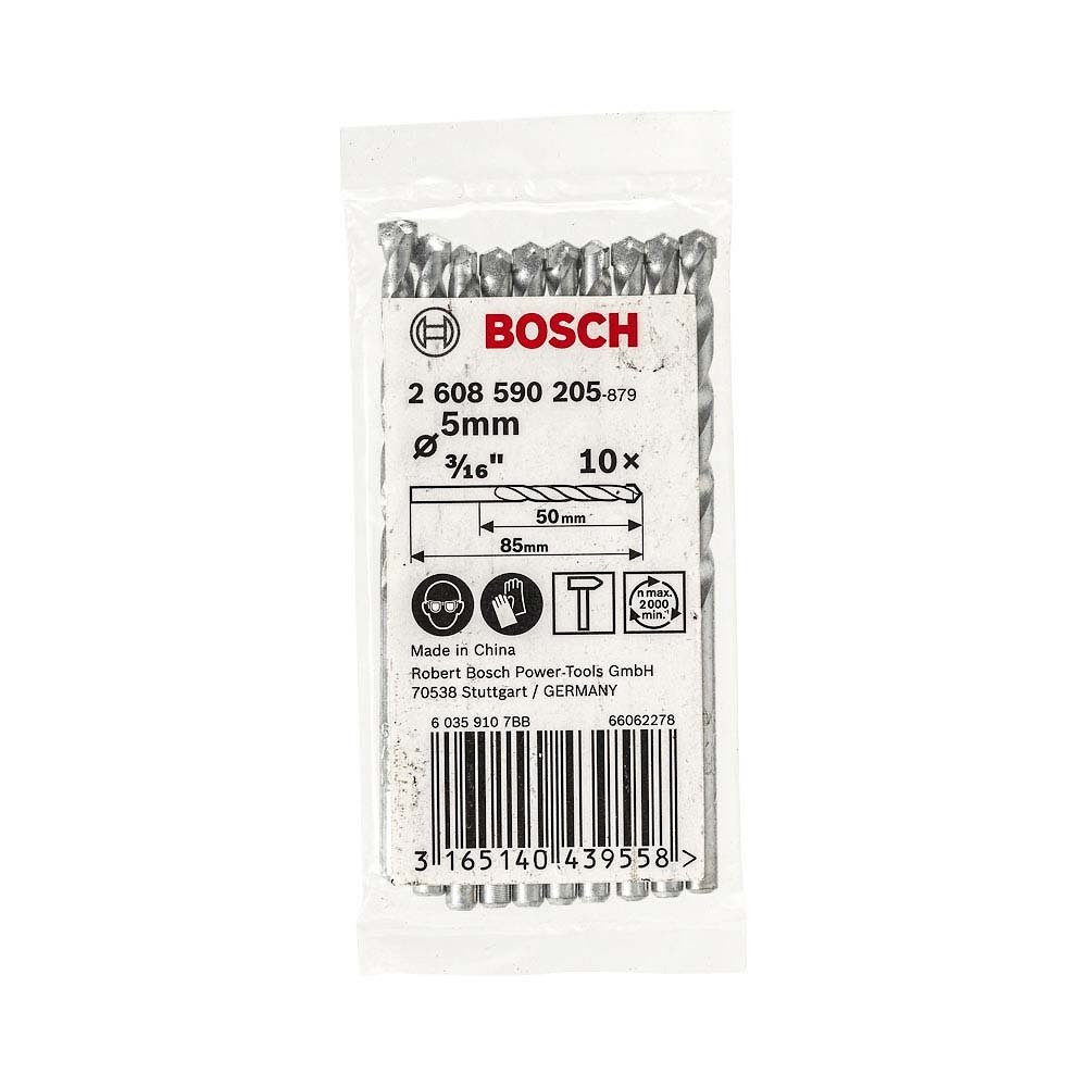 Broca Concreto Bosch Impact 5mm Embalagem com 10 Unidades Broca Concreto Bosch Impact 5mm Embalagem com 10 Unidades