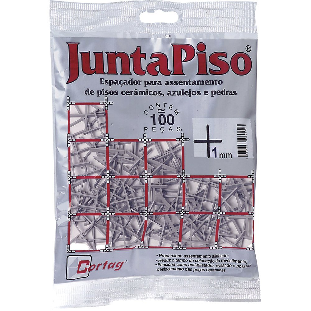Espaçador Cortag Juntapiso 1mm - Embalagem com 100 Unidades Espaçador Cortag Juntapiso 1mm - Embalagem com 100 Unidades