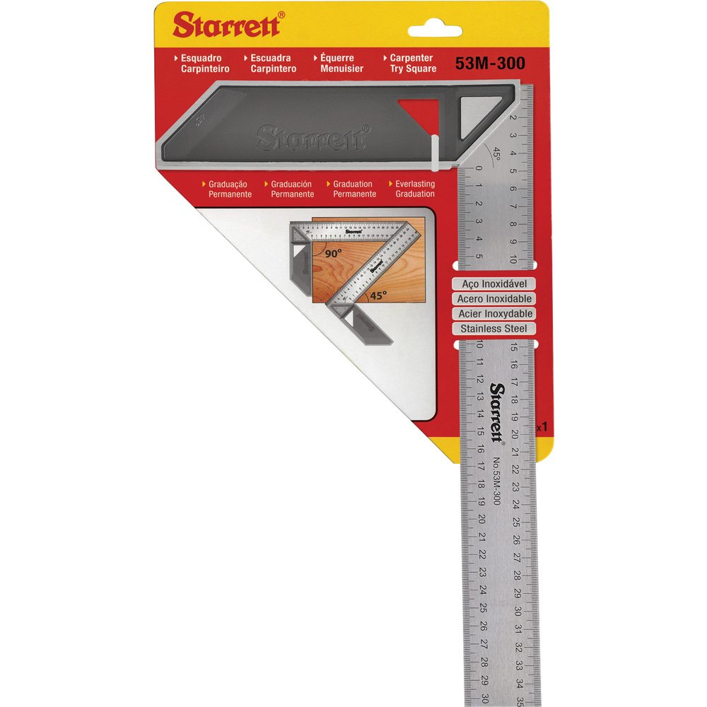 Esquadro Starrett Para Carpinteiro Com Cabo Aluminio 300MM Esquadro Starrett Para Carpinteiro Com Cabo Aluminio 300MM