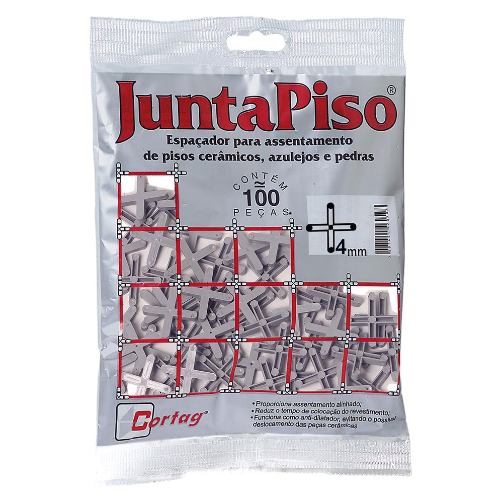 Espaçador Cortag Juntapiso 4mm - Embalagem com 100 Unidades Espaçador Cortag Juntapiso 4mm - Embalagem com 100 Unidades