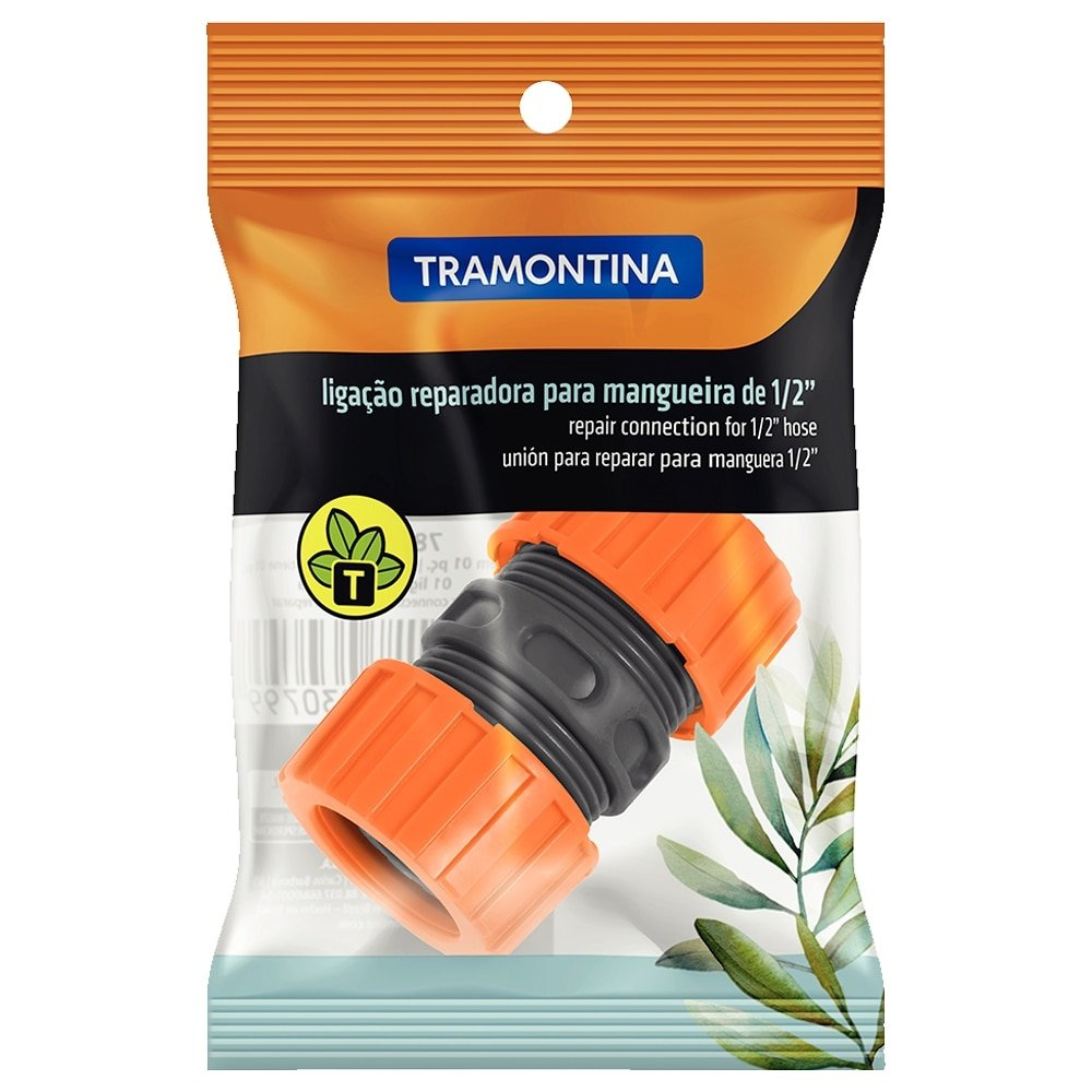 Ligação Reparadora Tramontina para Mangueira 1/2 Polegada - Embalagem com 12 Unidades Ligação Reparadora Tramontina para Mangueira 1/2 Polegada - Embalagem com 12 Unidades