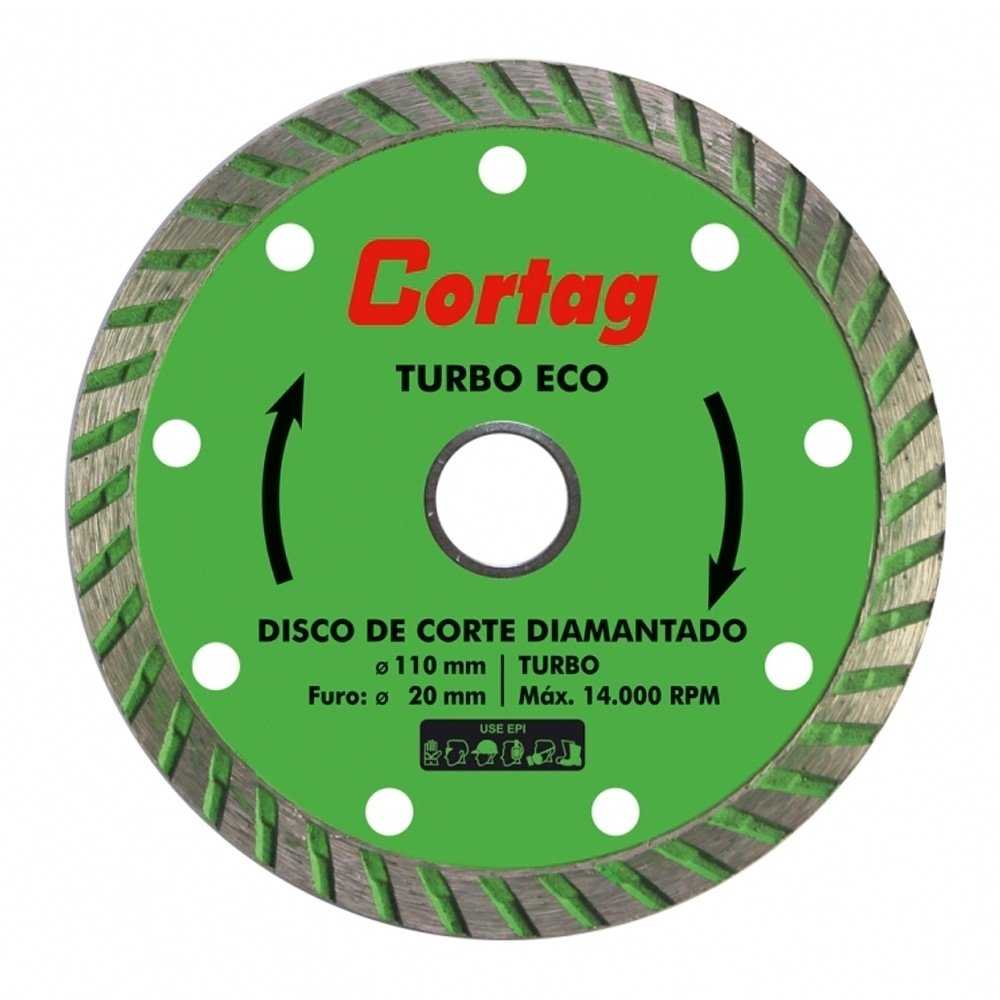 Disco Cortag Diamantado Turbo Eco 110X20mm Disco Cortag Diamantado Turbo Eco 110X20mm