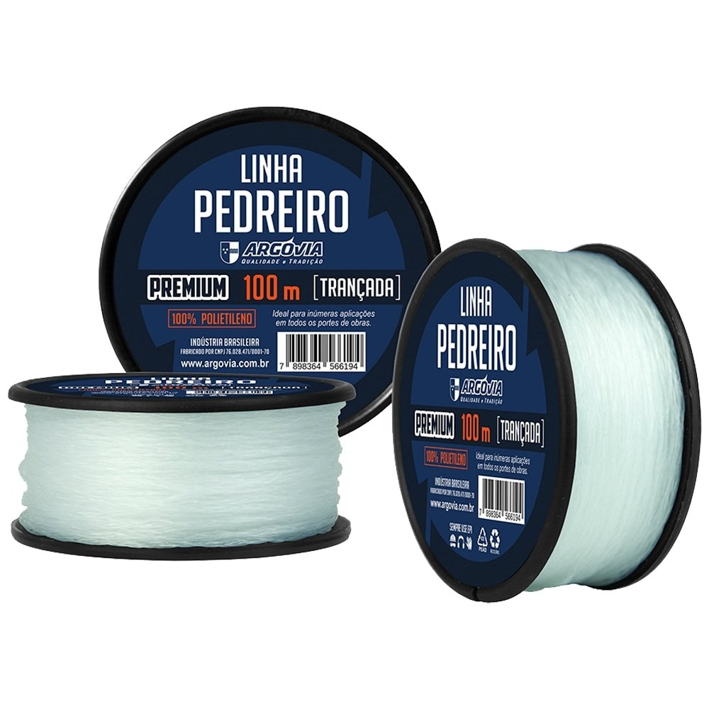 Linha de Pedreiro Argóvia Trançada 0,8mmX100m - Embalagem com 12 Unidades Linha de Pedreiro Argóvia Trançada 0,8mmX100m - Embalagem com 12 Unidades