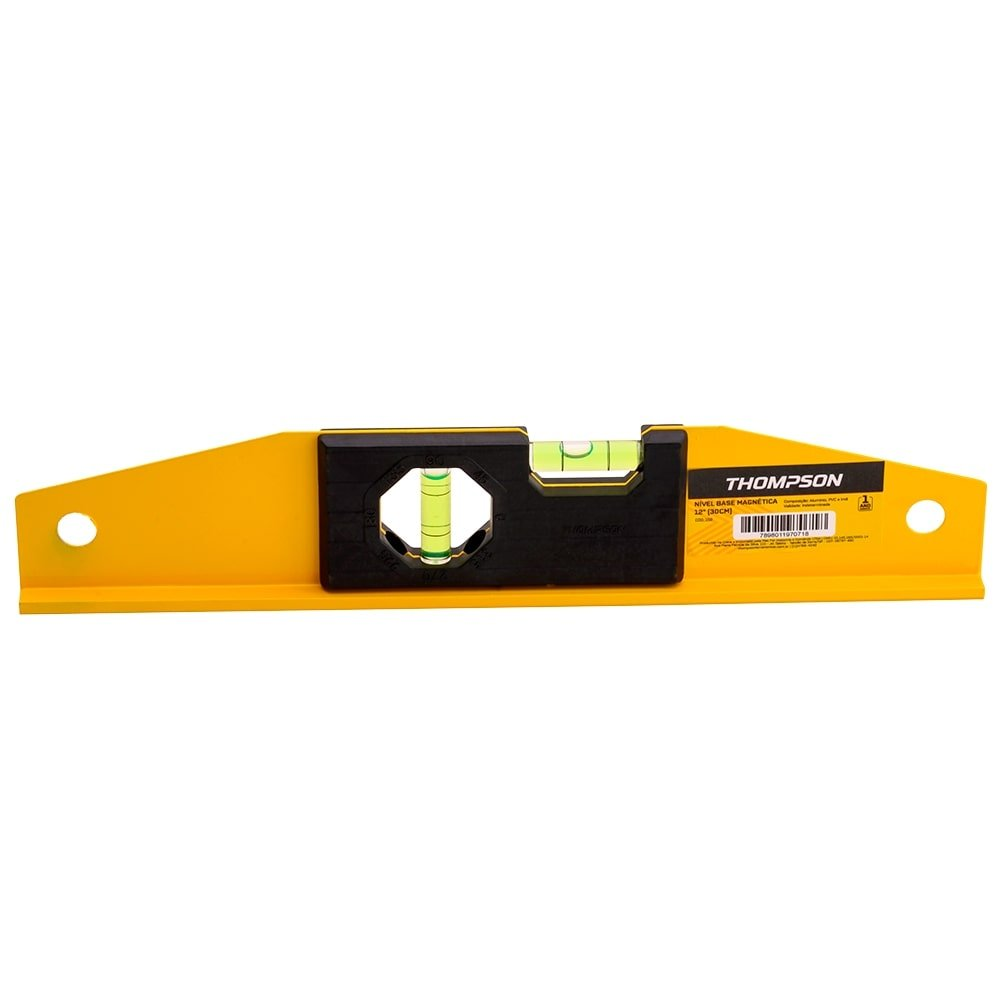 Nível de Alumínio Thompson 12P 30cm Base Magnética Nível de Alumínio Thompson 12P 30cm Base Magnética