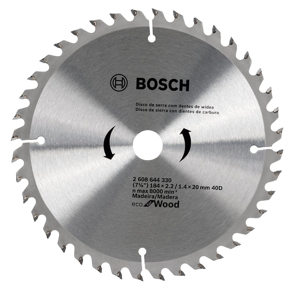 Disco de Serra Circular Bosch Eco 7P D184mm 40 Dentes Disco de Serra Circular Bosch Eco 7P D184mm 40 Dentes