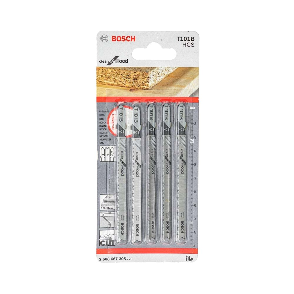 Lâmina Bosch Serra Tico Tico T101B para Madeira - Embalagem com 5 Unidades Lâmina Bosch Serra Tico Tico T101B para Madeira - Embalagem com 5 Unidades