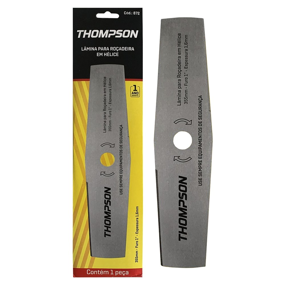 Lâmina para Rocadeira Thompson Tipo Helice 355X1.6 Furo 1" 2 Pontas Lâmina para Rocadeira Thompson Tipo Helice 355X1.6 Furo 1" 2 Pontas