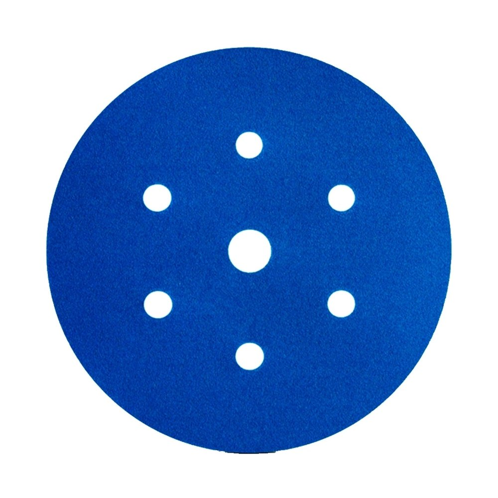 Disco Lixa Hookit Blue 3M 321U P120 152mm 6P Com 7 Furos Embalagem com 50 Unidades Disco Lixa Hookit Blue 3M 321U P120 152mm 6P Com 7 Furos Embalagem com 50 Unidades