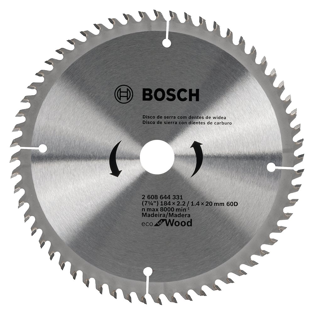 Disco de Serra Circular Bosch Eco 7P D184mm 60 Dentes Disco de Serra Circular Bosch Eco 7P D184mm 60 Dentes