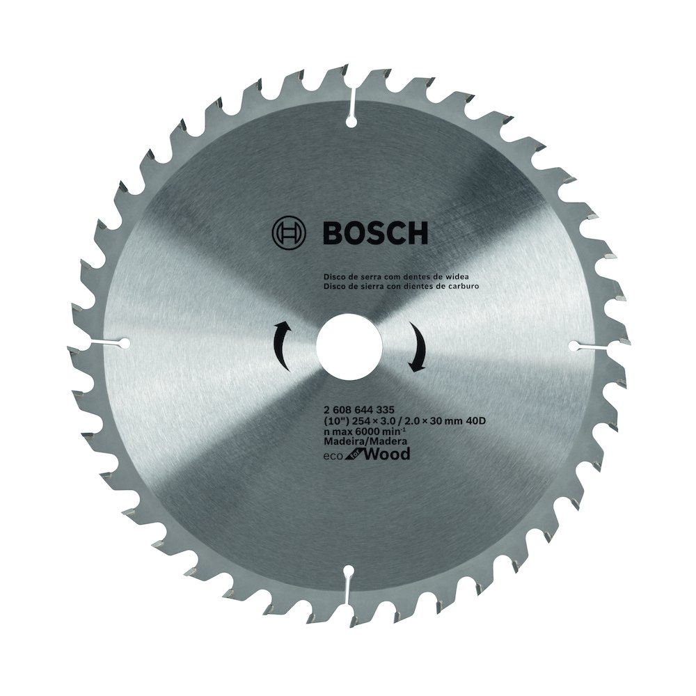 Disco de Serra Circular Bosch Eco 10P D254mm 40 Dentes Disco de Serra Circular Bosch Eco 10P D254mm 40 Dentes