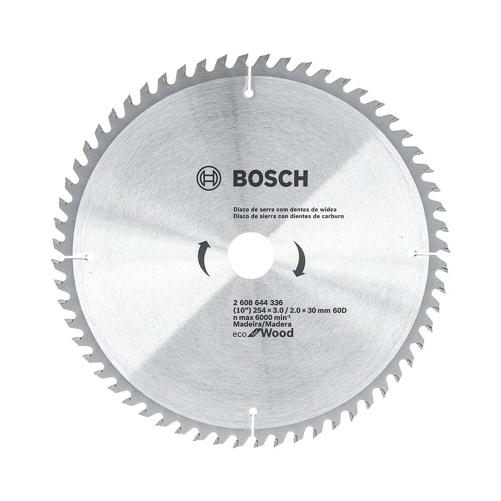 Disco de Serra Circular Bosch Eco 10P D254mm 60 Dentes Disco de Serra Circular Bosch Eco 10P D254mm 60 Dentes