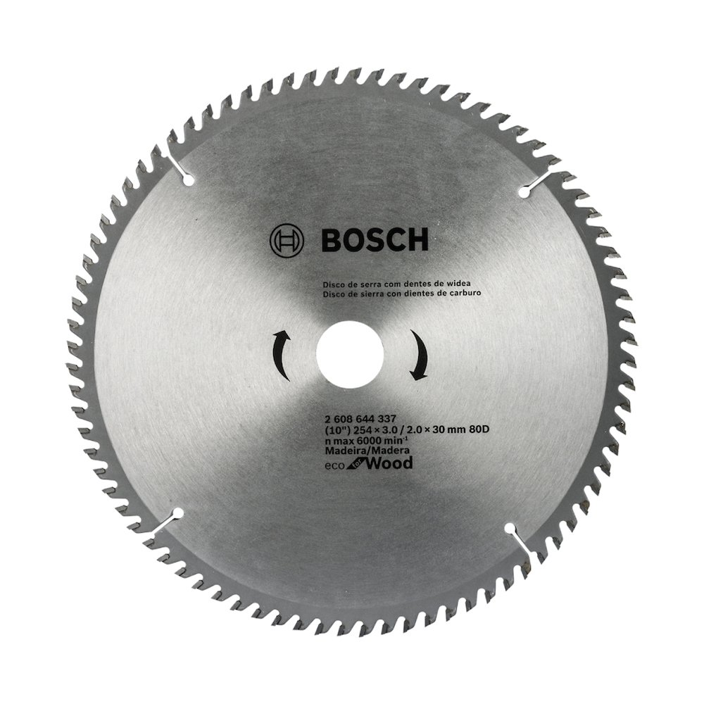 Disco de Serra Circular Bosch Eco 10P D254mm 80 Dentes Disco de Serra Circular Bosch Eco 10P D254mm 80 Dentes