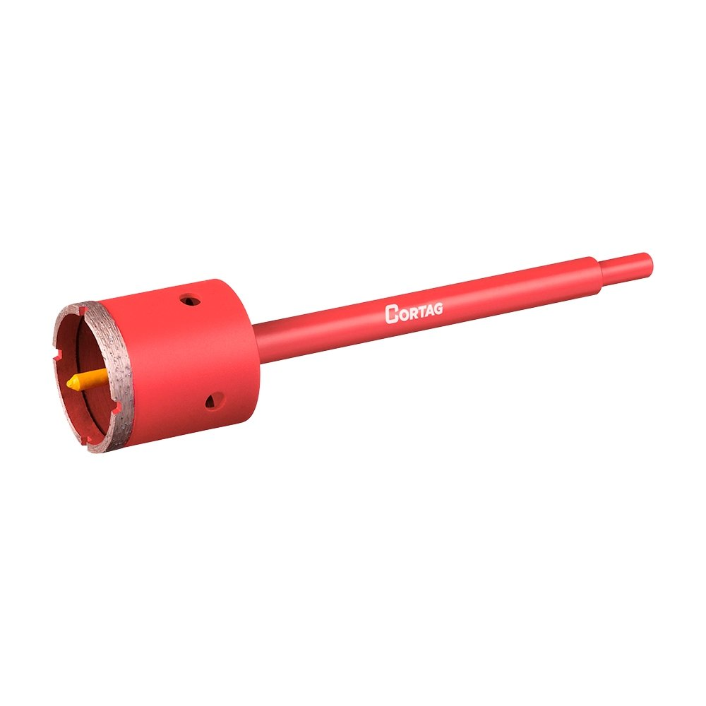 Serra Copo Diamantada Cortag Com Haste Pino 53mm Serra Copo Diamantada Cortag Com Haste Pino 53mm