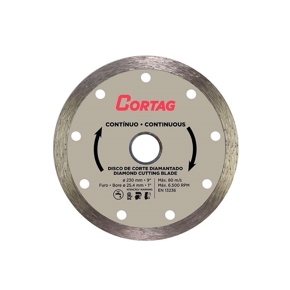 Disco Diamantado Cortag Continuo 9P 230mm x 25,4mm Disco Diamantado Cortag Continuo 9P 230mm x 25,4mm