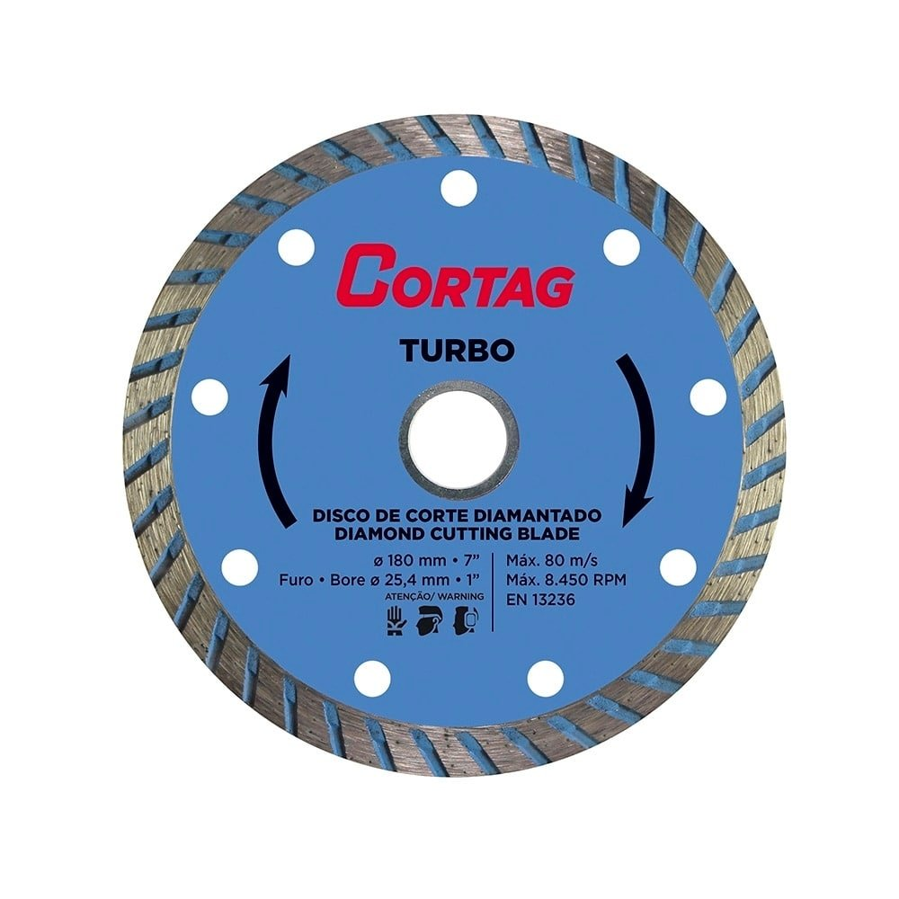 Disco Diamantado Cortag 7P Turbo 180mmx25,4mm Disco Diamantado Cortag 7P Turbo 180mmx25,4mm