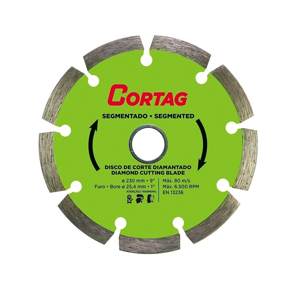 Disco Diamantado Cortag 9P Segmentado 230x25,4mm Disco Diamantado Cortag 9P Segmentado 230x25,4mm