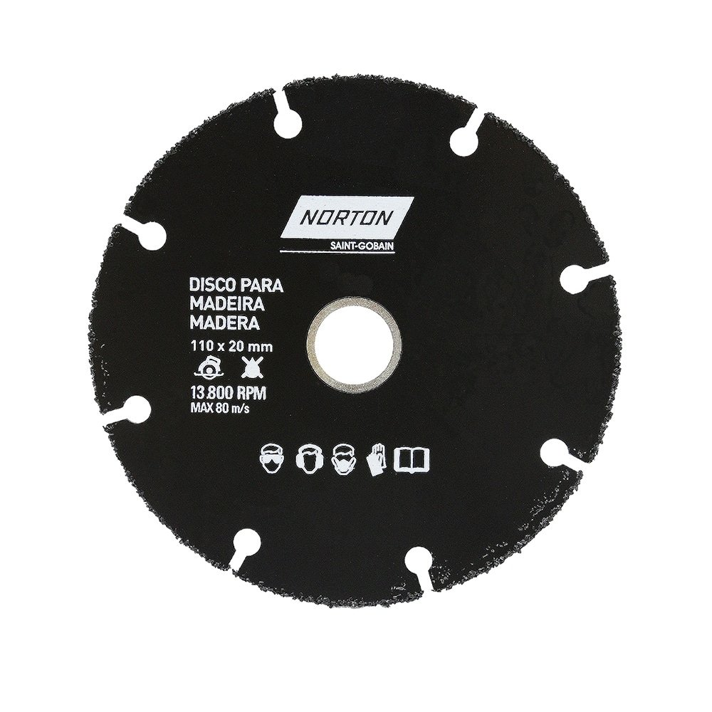 Disco Corte Madeira Norton Serra Mármore Tungstênio 4.3/8 110 x 20mm Disco Corte Madeira Norton Serra Mármore Tungstênio 4.3/8 110 x 20mm